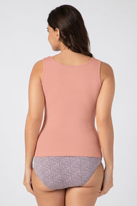 Rib Tank Top - Coral Pink thumbnail 3