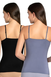 Modal Lace Camisole (Pack of 2) - Blk_Tempest thumbnail 3