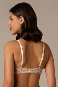 Smooth Style Padded Non-Wired Cotton Bra - Daisy Print thumbnail 3