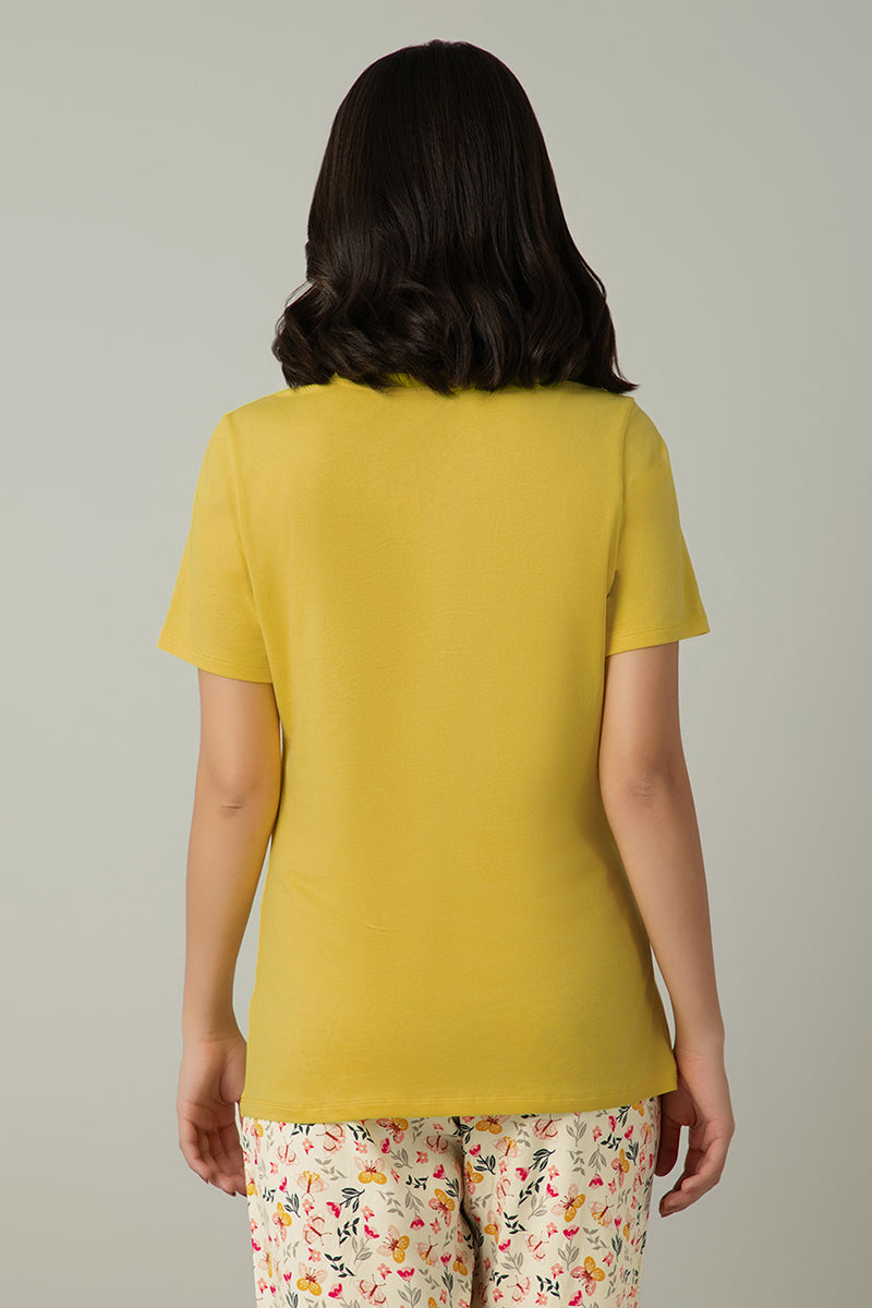 V-Neck Sleep Tee - Sunshine Print