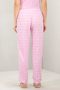 Full Length Pyjama Bottom - Powder Pink Floral Print thumbnail 3
