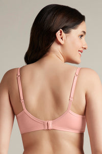 Simply Soft Padded Non-Wired Cotton Bra - Impatiens Pink thumbnail 3