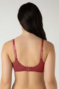 Glam Floral Non-Padded Wired Minimizer Bra - Cowhide thumbnail 3
