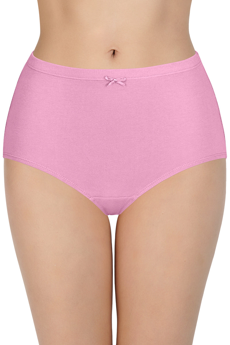 Insert Elastic Waistband Full Brief Solid Assorted Panty (Pack of 3 Colors & Prints May Vary)