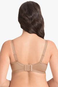 Ultimo Essential Cotton Non-Padded Non-Wired Bra (Pack of 2) - Sandalwood-Black thumbnail 3