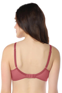 Sheer Luxe Padded Wired Demi Bra - Autumn Rose & Dusty Rose thumbnail 3