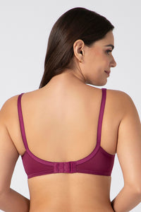 Saree Shaper Non-Padded Non-Wired Bra - Crush Grape thumbnail 3