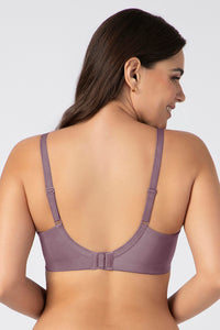 Chic Smooth Non-Padded Non-Wired Minimizer Bra - Grape Shake thumbnail 3