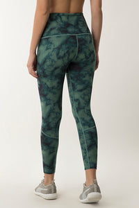 Flaunt Fashion Tights - Marble Green Print thumbnail 3