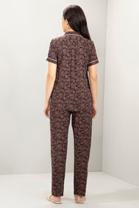Half-Sleeves Sleep PJ Set - Burlwood Floral Print thumbnail 3