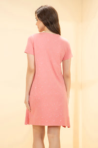Comfort Sleep Dress - Coral Floral Print thumbnail 3