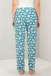 Full Length Pyjama Bottom - Storm Blue Floral Print thumbnail 3