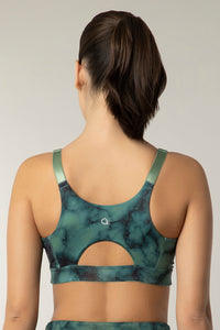 Energize Intense Sports Bra  - Marble Green Print thumbnail 3