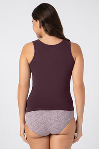 Broad Strapped Body Hugging Tank Top - Wine Tasting thumbnail 3