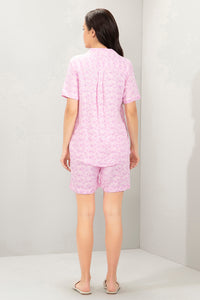 Sleep Shorts Set - Powder Pink Floral Print thumbnail 3
