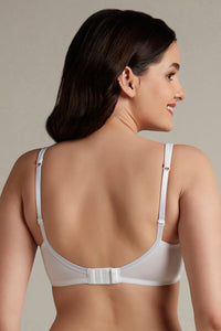 Dreamy comfort Non-Padded Non-Wired Cotton Bra - White thumbnail 3