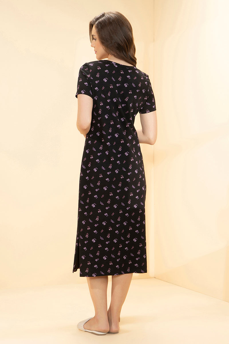 Lounge Laze Dress - Orchid Floral Print - Image 3 of 7