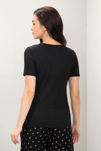 V-Neck Sleep Tee - Soul Wave Print thumbnail 3