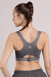 Elements Cotton Lined Low Impact Sports Bra - Volcanic Glass thumbnail 3