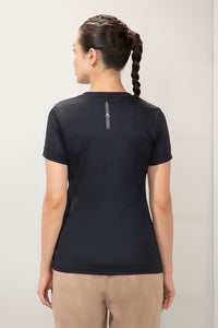 Energize Short Sleeve V-Neck Active T-Shirt - Black thumbnail 3