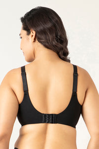 Mystic Elegance Non-padded Wired Minimizer Bra - Black thumbnail 3