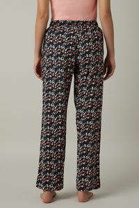 Full Length Pyjama Bottom - Black Beauty Floral Print thumbnail 3