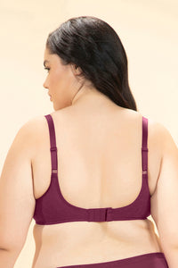 Sophistique Bliss Non-Padded Wired Minimizer Bra - Purple Potion thumbnail 3