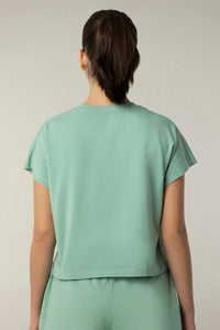 Essential Crop Top - Granite Green thumbnail 3