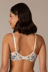 Chic Comfort Non-Padded and Non-Wired Cotton Bra - Floral Print thumbnail 3