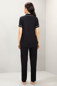 Half-Sleeves Sleep PJ Set - Black thumbnail 3