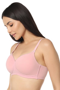 Signature Cotton Padded & Wirefree Bra - Pink Nectar thumbnail 3