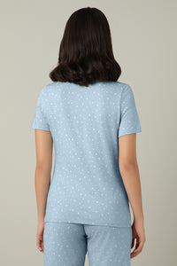 Scoop Neck Sleep Tee - Celestial Blue Print thumbnail 3
