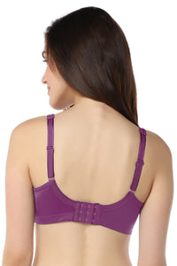 Elegant Lace Non-Padded Non-Wired Support Bra - Pickled Beet & Stucco thumbnail 3