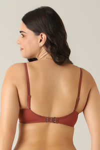 Smooth Charm Padded Wirefree Bra - Mahgony thumbnail 2