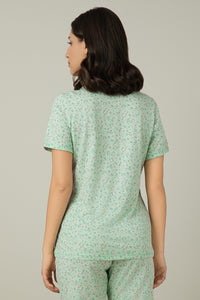 Scoop Neck Sleep Tee - Ditsy Misty Print thumbnail 3