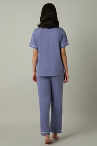 Sleep Button Down PJ Set - Lavender Violet thumbnail 3