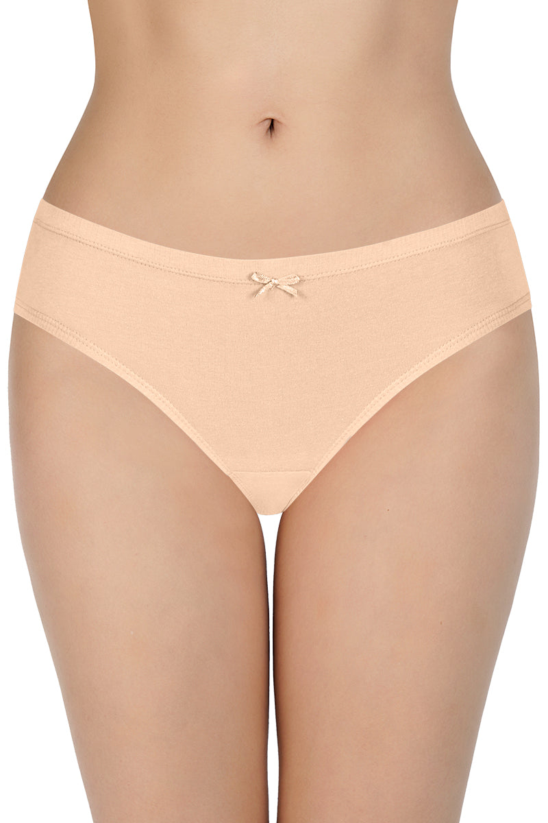 Insert Elastic Waistband Bikini Solid Assorted Panty (Pack of 3 Colors & Prints May Vary)