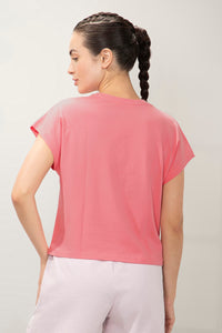 Essential Crop Top - Flamingo Plume thumbnail 3