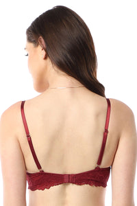 Eternal Bliss Padded Wired Demi Bra - Rio Red thumbnail 3