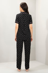 Half-Sleeves Sleep PJ Set - Black Beauty Floral Print thumbnail 4