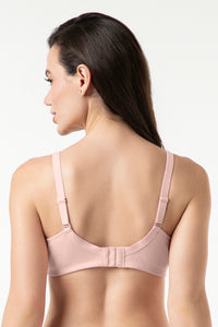 Cotton Super Support Solid Non-Padded Non-Wired Bra - Blush Pink thumbnail 3