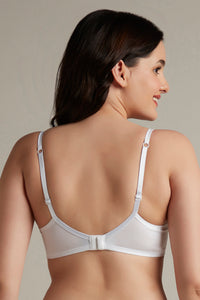 Simply Soft Padded Non-Wired Cotton Bra - White thumbnail 3