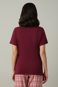 Scoop Neck Sleep Tee - Shoulder Floral Print thumbnail 3