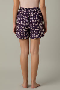 Sleep Shorts - Shadow Purple Floral Print thumbnail 3