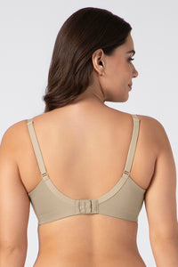 Chic Smooth Non-Padded Non-Wired Minimizer Bra - Sandalwood thumbnail 3
