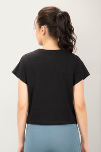 Essential Crop Top - Black thumbnail 3