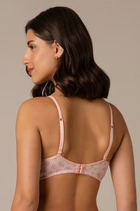 Daily Support Non Padded Non-Wired Cotton Bra - Pink Floral Print thumbnail 3