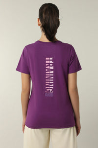 Essential Printed Tee - Imperial Purple thumbnail 3