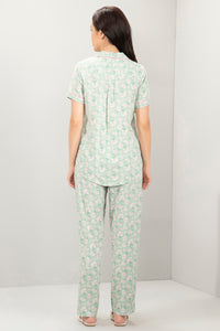Half-Sleeves Sleep PJ Set - Frosty Floral Print thumbnail 3