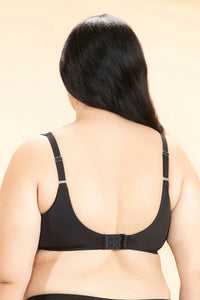 Sophistique Ease Non-Padded Wired Minimizer Bra - Black thumbnail 3